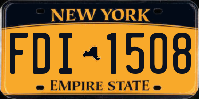 NY license plate FDI1508