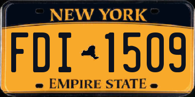 NY license plate FDI1509