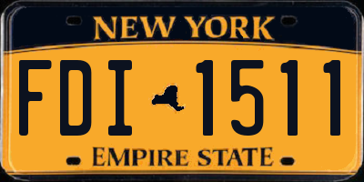 NY license plate FDI1511