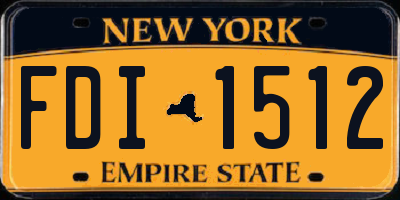 NY license plate FDI1512