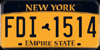 NY license plate FDI1514