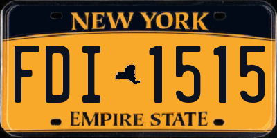 NY license plate FDI1515