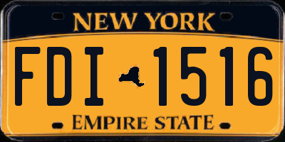 NY license plate FDI1516