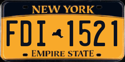 NY license plate FDI1521