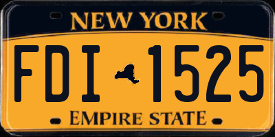 NY license plate FDI1525