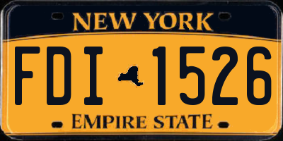 NY license plate FDI1526