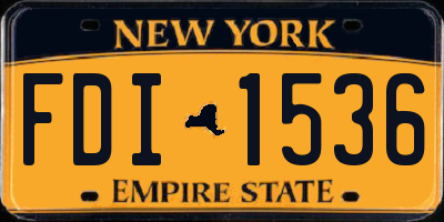 NY license plate FDI1536