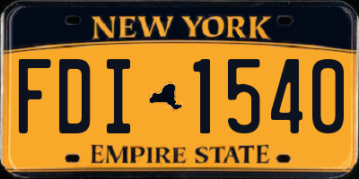 NY license plate FDI1540