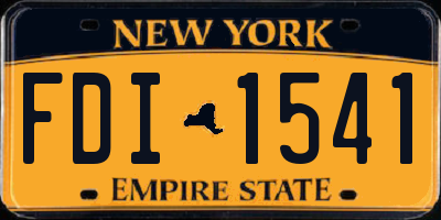 NY license plate FDI1541