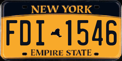 NY license plate FDI1546