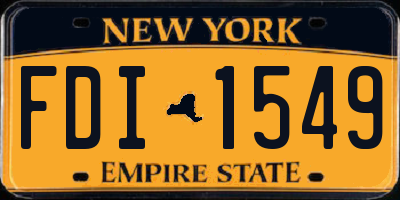 NY license plate FDI1549