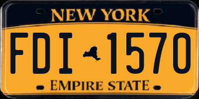 NY license plate FDI1570