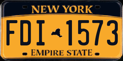 NY license plate FDI1573