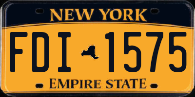 NY license plate FDI1575