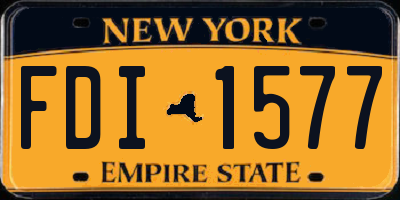 NY license plate FDI1577