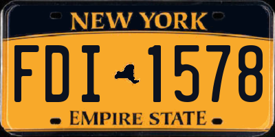 NY license plate FDI1578