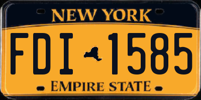 NY license plate FDI1585