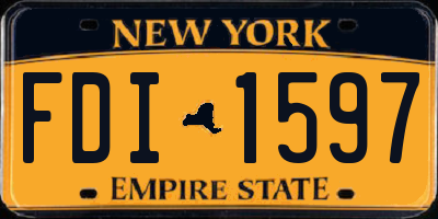 NY license plate FDI1597