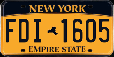 NY license plate FDI1605