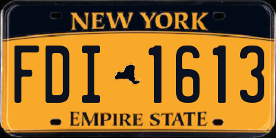 NY license plate FDI1613