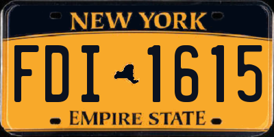 NY license plate FDI1615