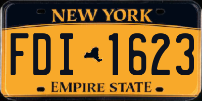 NY license plate FDI1623