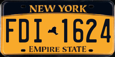 NY license plate FDI1624