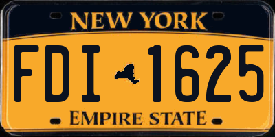 NY license plate FDI1625