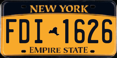 NY license plate FDI1626