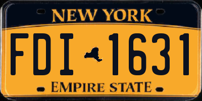 NY license plate FDI1631