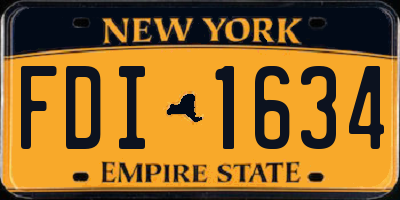 NY license plate FDI1634