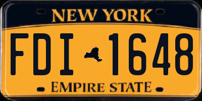 NY license plate FDI1648