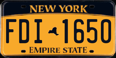 NY license plate FDI1650