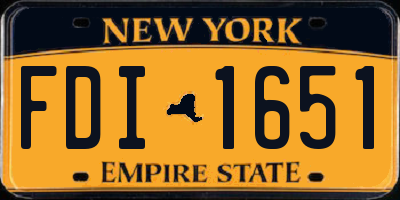 NY license plate FDI1651