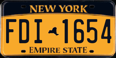 NY license plate FDI1654