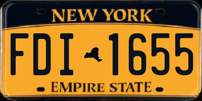 NY license plate FDI1655
