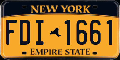 NY license plate FDI1661