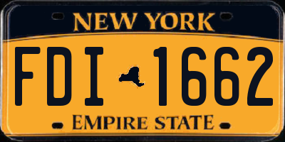 NY license plate FDI1662