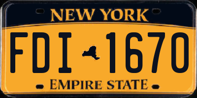 NY license plate FDI1670