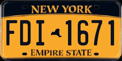 NY license plate FDI1671