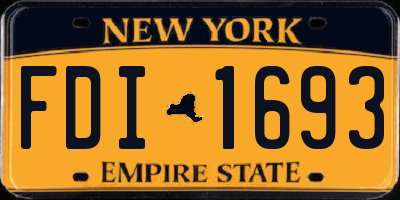 NY license plate FDI1693