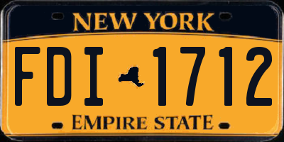 NY license plate FDI1712