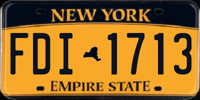 NY license plate FDI1713