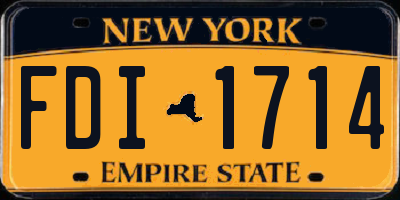 NY license plate FDI1714