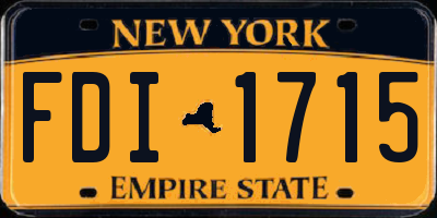 NY license plate FDI1715