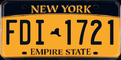 NY license plate FDI1721