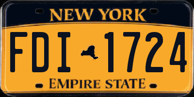 NY license plate FDI1724