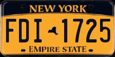 NY license plate FDI1725