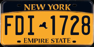 NY license plate FDI1728
