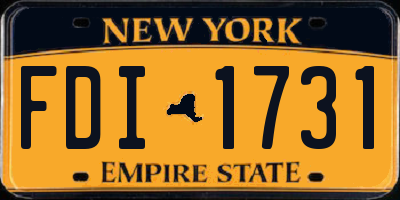 NY license plate FDI1731